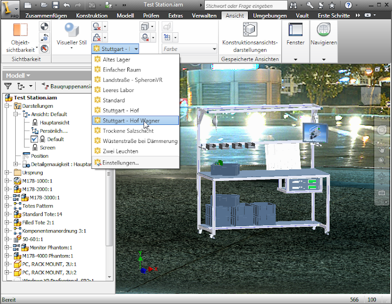 Autodesk Inventor FAQ Environments aus Showcase 2010 in Inventor 2011